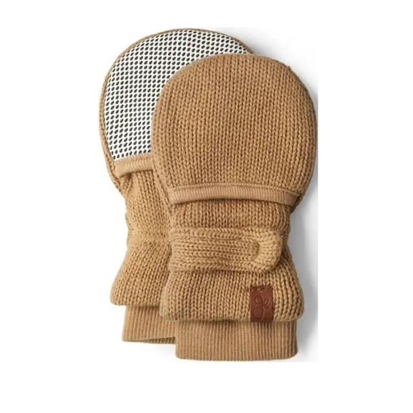 NEW Goumi 3-6M Knit Mittens in Acorn - Picture 3 of 4